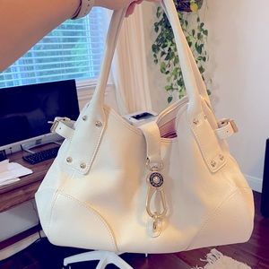 Dooney & bourke white leather shoulder bag